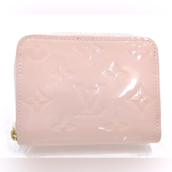 Auth Louis Vuitton Rose Ballerina Vernis Monogram Zippy Coin Change Purse Wallet - Picture 1 of 9